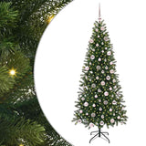 Albero di Natale artificiale con 300 LED Verde 180 cm PE e PVC