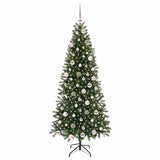 Albero di Natale artificiale con 300 LED Verde 180 cm PE e PVC