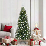 Albero di Natale artificiale con 300 LED Verde 180 cm PE e PVC