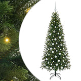 Albero di Natale artificiale con 300 LED Verde 180 cm PE e PVC