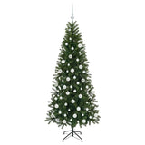 Albero di Natale artificiale con 300 LED Verde 180 cm PE e PVC