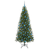 Albero di Natale artificiale con 300 LED Verde 180 cm PE e PVC