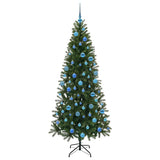 Albero di Natale artificiale con 300 LED Verde 180 cm PE e PVC