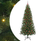 Albero di Natale artificiale con 300 LED Verde 210 cm PE e PVC