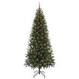 Albero di Natale artificiale con 300 LED Verde 210 cm PE e PVC