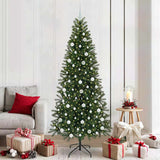 Albero di Natale artificiale con 300 LED Verde 210 cm PE e PVC