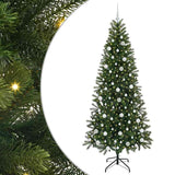 Albero di Natale artificiale con 300 LED Verde 210 cm PE e PVC