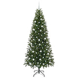 Albero di Natale artificiale con 300 LED Verde 210 cm PE e PVC