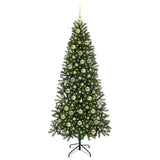 Albero di Natale artificiale con 300 LED Verde 210 cm PE e PVC