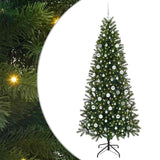 Albero di Natale artificiale con 300 LED Verde 210 cm PE e PVC