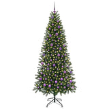 Albero di Natale artificiale con 300 LED Verde 210 cm PE e PVC