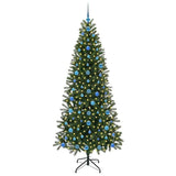 Albero di Natale artificiale con 300 LED Verde 210 cm PE e PVC