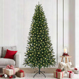 Albero di Natale artificiale con 300 LED Verde 240 cm PE e PVC