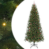 Albero di Natale artificiale con 300 LED Verde 240 cm PE e PVC