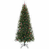 Albero di Natale artificiale con 300 LED Verde 240 cm PE e PVC