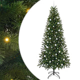 Albero di Natale artificiale con 300 LED Verde 240 cm PE e PVC