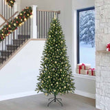 Albero di Natale artificiale con 300 LED Verde 240 cm PE e PVC