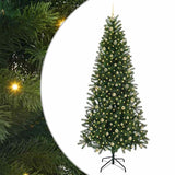 Albero di Natale artificiale con 300 LED Verde 240 cm PE e PVC