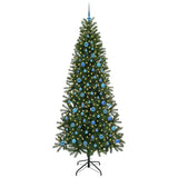 Albero di Natale artificiale con 300 LED Verde 240 cm PE e PVC