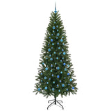 Albero di Natale artificiale con 300 LED Verde 240 cm PE e PVC
