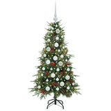 Albero di Natale Artificiale con Rami Pieghevoli Verde 120 cm