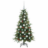 Albero di Natale Artificiale con Rami Pieghevoli Verde 120 cm
