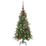 Albero di Natale Artificiale con Rami Pieghevoli Verde 120 cm