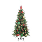Albero di Natale Artificiale con Rami Pieghevoli Verde 120 cm