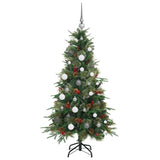 Albero di Natale Artificiale con Rami Pieghevoli Verde 150 cm