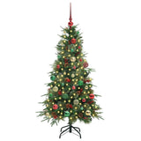 Albero di Natale Artificiale con Rami Pieghevoli Verde 150 cm