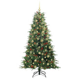 Albero di Natale Artificiale con Rami Pieghevoli Verde 180 cm