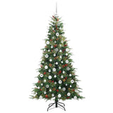 Albero di Natale Artificiale con Rami Pieghevoli Verde 180 cm