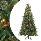 Albero di Natale Artificiale con Rami Pieghevoli Verde 240 cm