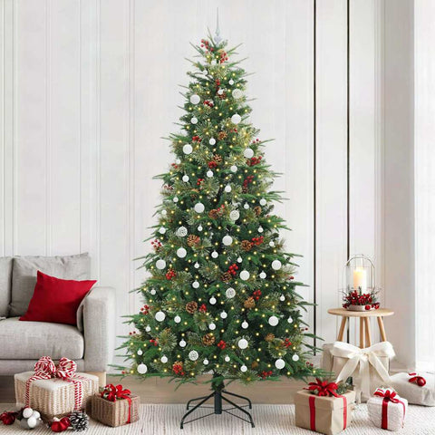 Albero di Natale Artificiale con Rami Pieghevoli Verde 240 cm