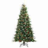 Albero di Natale Artificiale con Rami Pieghevoli Verde 240 cm