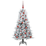 Albero di Natale Artificiale con Rami Pieghevoli Bianco 120 cm