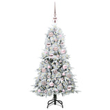 Albero di Natale Artificiale con Rami Pieghevoli Bianco 120 cm