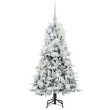 Albero di Natale Artificiale con Rami Pieghevoli Bianco 120 cm
