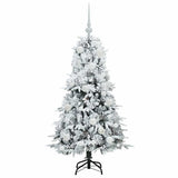 Albero di Natale Artificiale con Rami Pieghevoli Bianco 120 cm