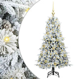 Albero di Natale Artificiale con Rami Pieghevoli Bianco 120 cm