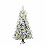 Albero di Natale Artificiale con Rami Pieghevoli Bianco 120 cm