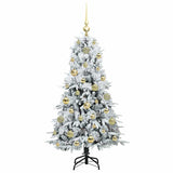 Albero di Natale Artificiale con Rami Pieghevoli Bianco 120 cm