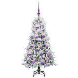 Albero di Natale Artificiale con Rami Pieghevoli Bianco 120 cm