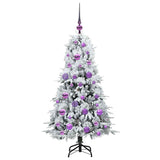 Albero di Natale Artificiale con Rami Pieghevoli Bianco 120 cm