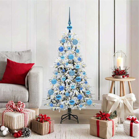 Albero di Natale Artificiale con Rami Pieghevoli Bianco 120 cm