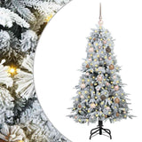 Albero di Natale Artificiale con Rami Pieghevoli Bianco 150 cm