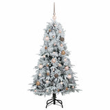 Albero di Natale Artificiale con Rami Pieghevoli Bianco 150 cm