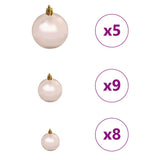 Albero di Natale Artificiale con Rami Pieghevoli Bianco 150 cm