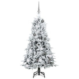Albero di Natale Artificiale con Rami Pieghevoli Bianco 150 cm