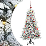 Albero di Natale Artificiale con Rami Pieghevoli Bianco 150 cm
